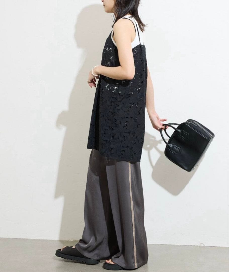 ジャーナルスタンダード TICCA ティッカ フラワーレースキャミ 黒 美品