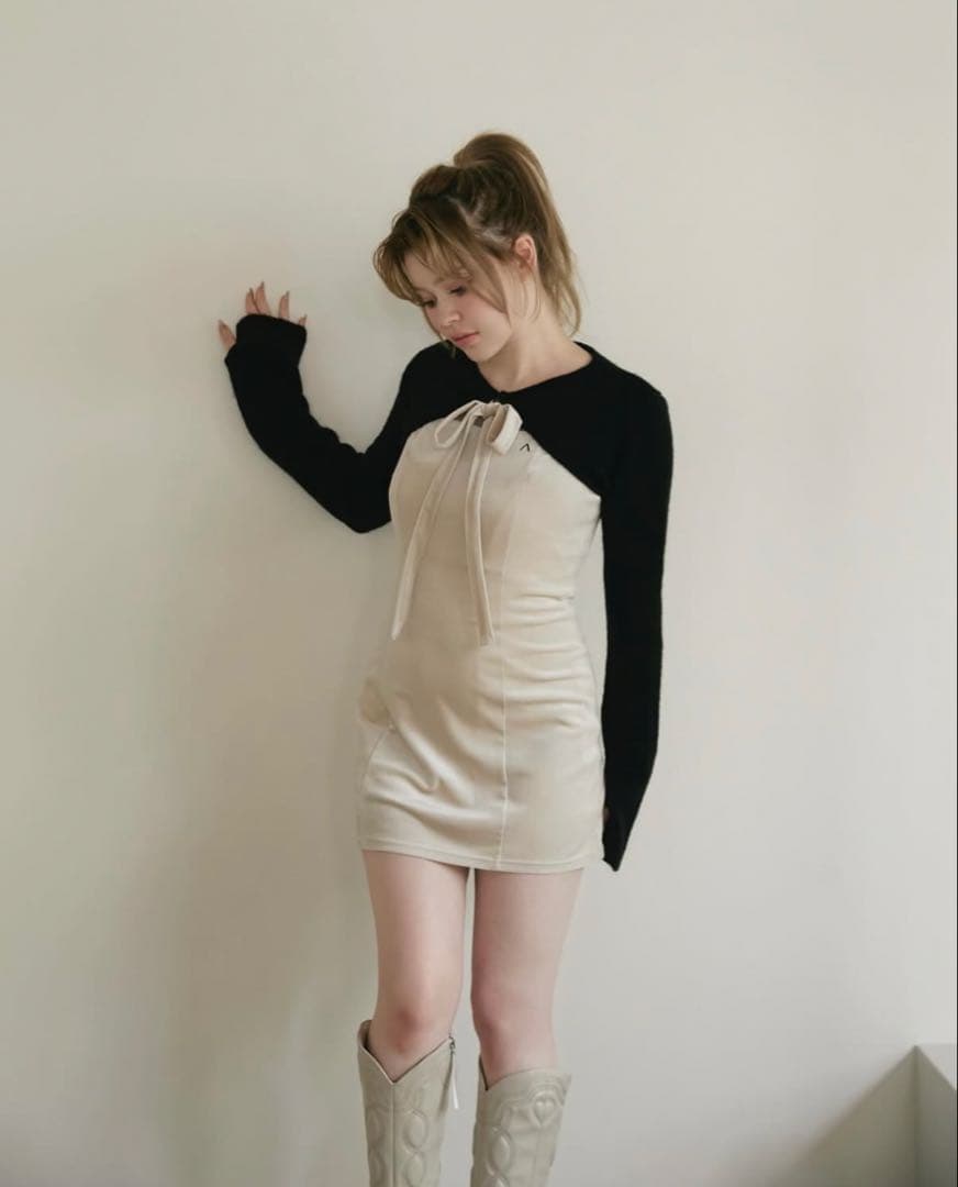 新品 タグ付きAnita ribbon mini dress定価以下