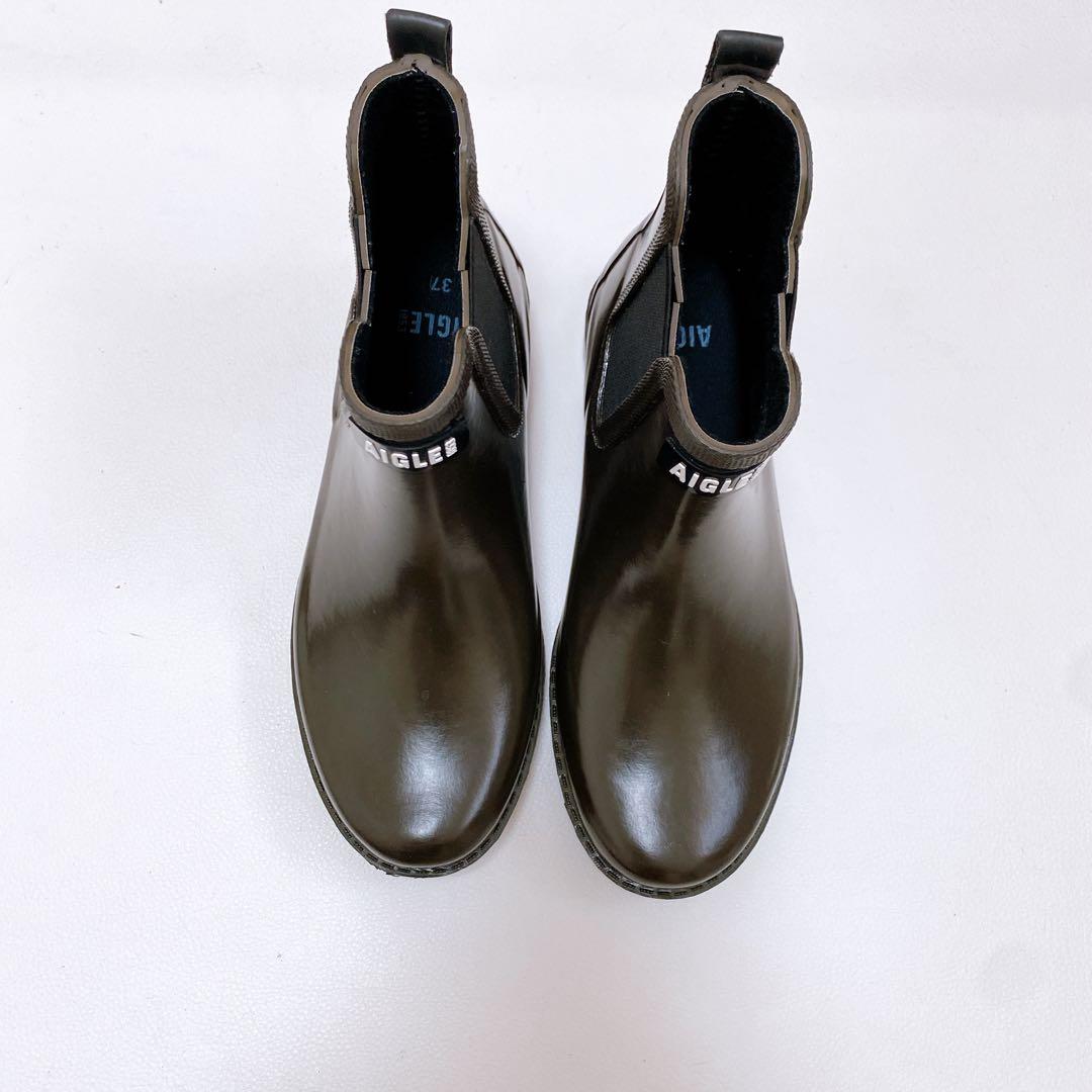 未使用 AIGLE エーグルカーヴィル2 レインブーツ 37 ブラウン