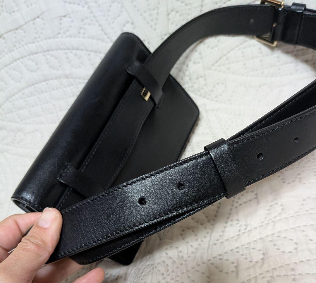 jimmy choo ボディバッグ　黒　ヴァレンヌ　ベルトバッグ　ジミーチュウ