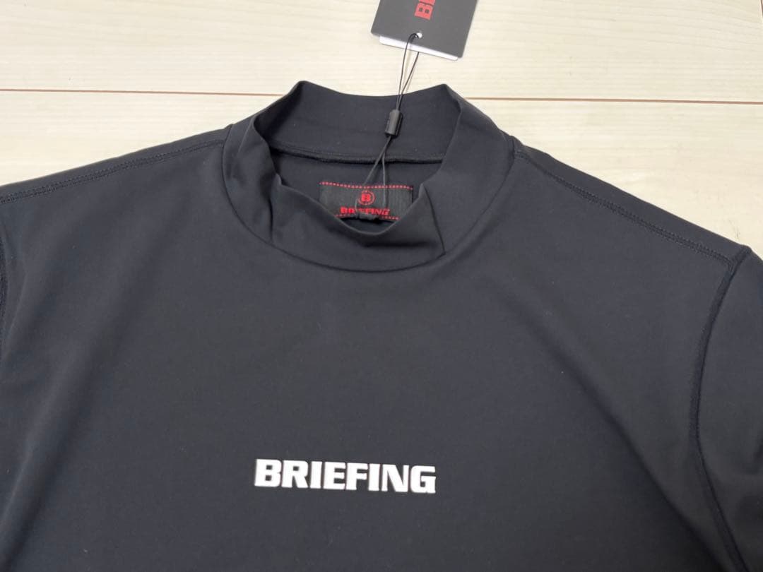 未使用)ブリーフィング ゴルフ メンズ 長袖ハイネックシャツ L ブラック