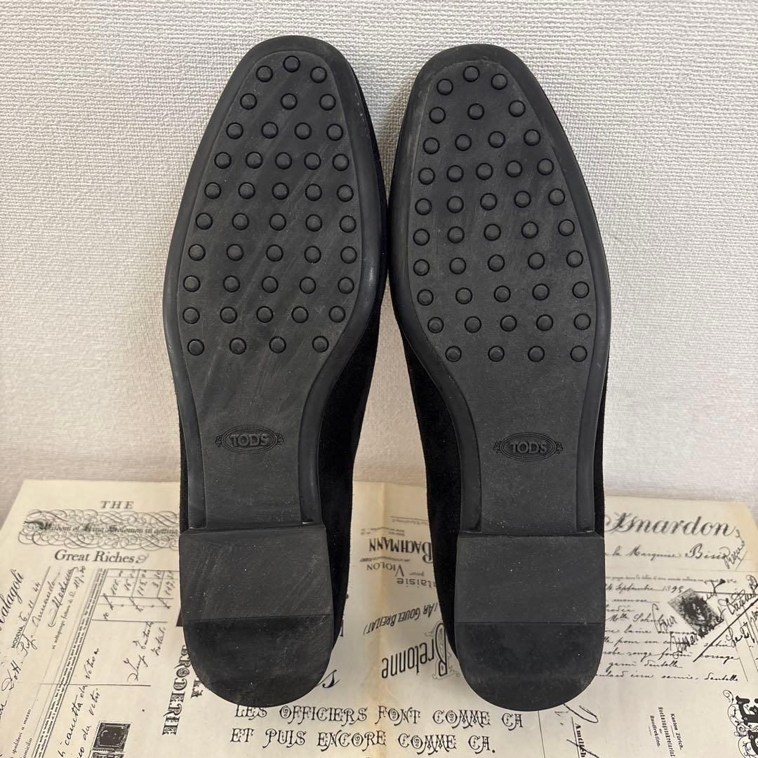 美品TOD'S ブラック スエード ローファー