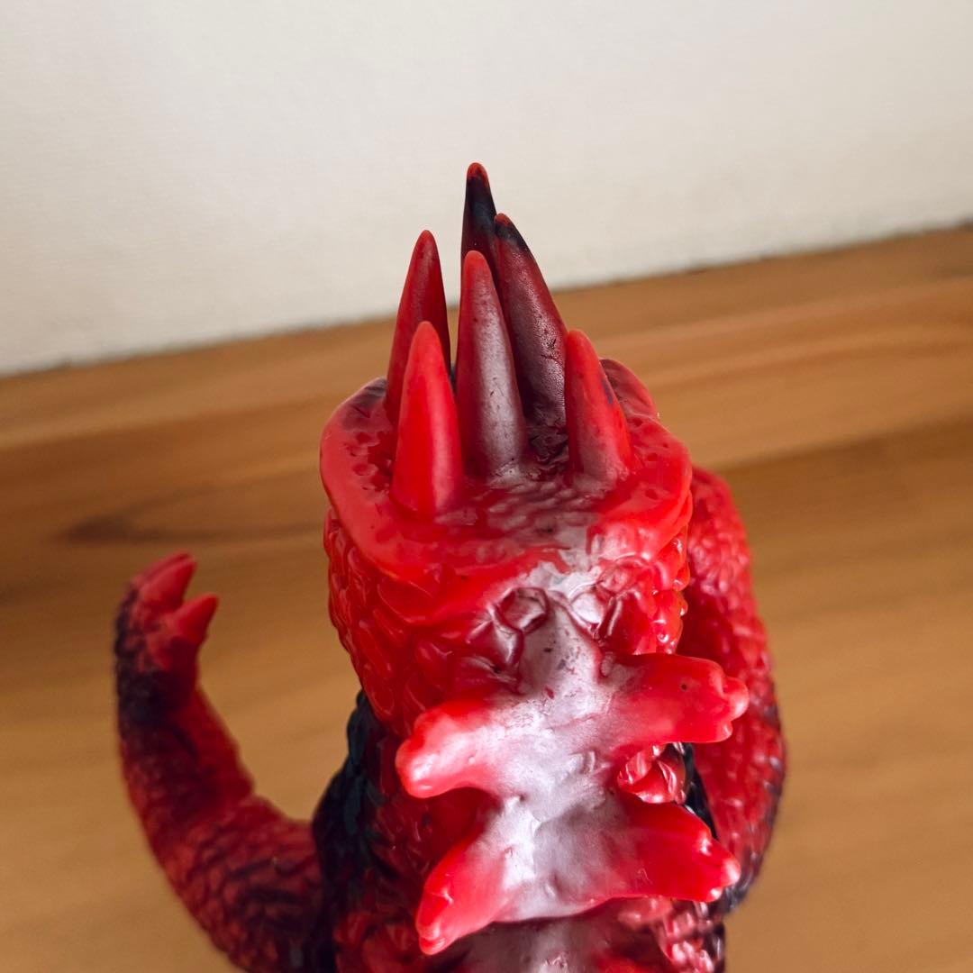 【無版権】六本角 火吹き怪獣 ソフビ 当時物