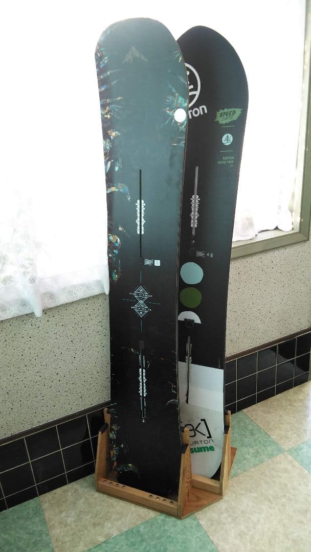 スノーボードスタンドラック　カラー　クリヤー　２本用　左側用