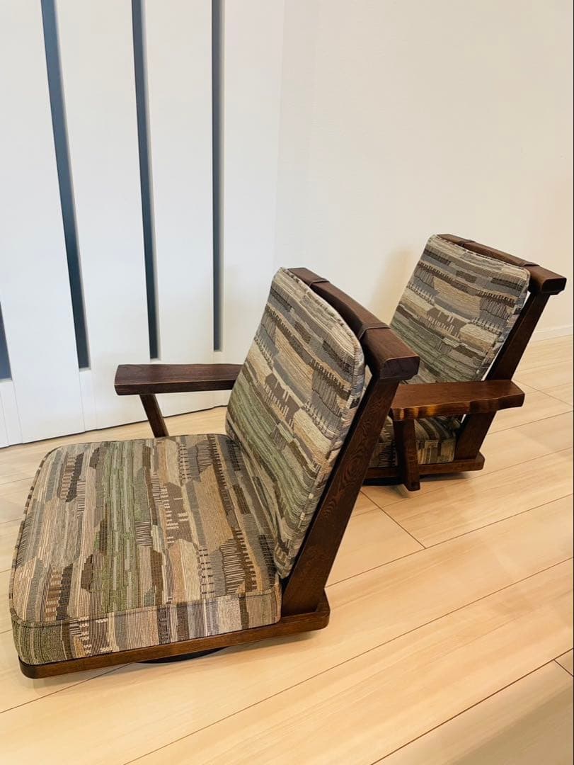 【希少】karimoku カリモク 回転座椅子 肘掛け付き　2台