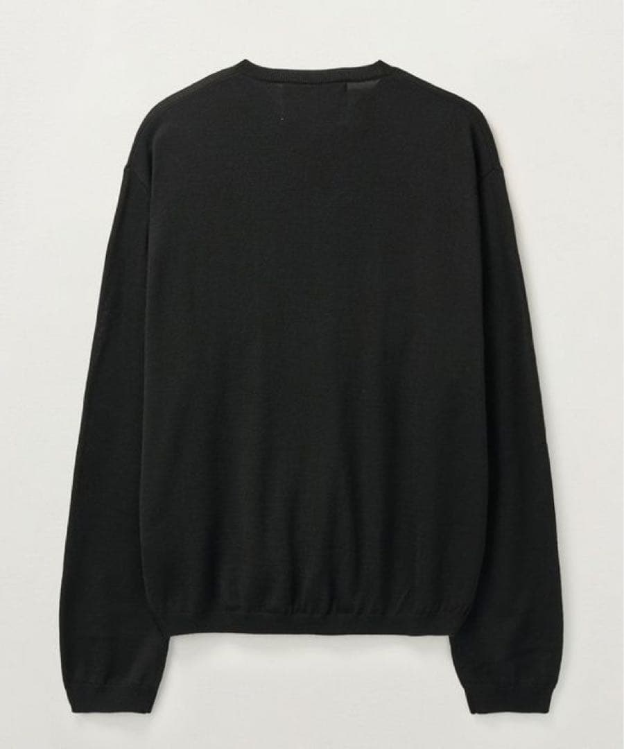 SATUR Basic Crew Neck Fine Cardigan ブラック