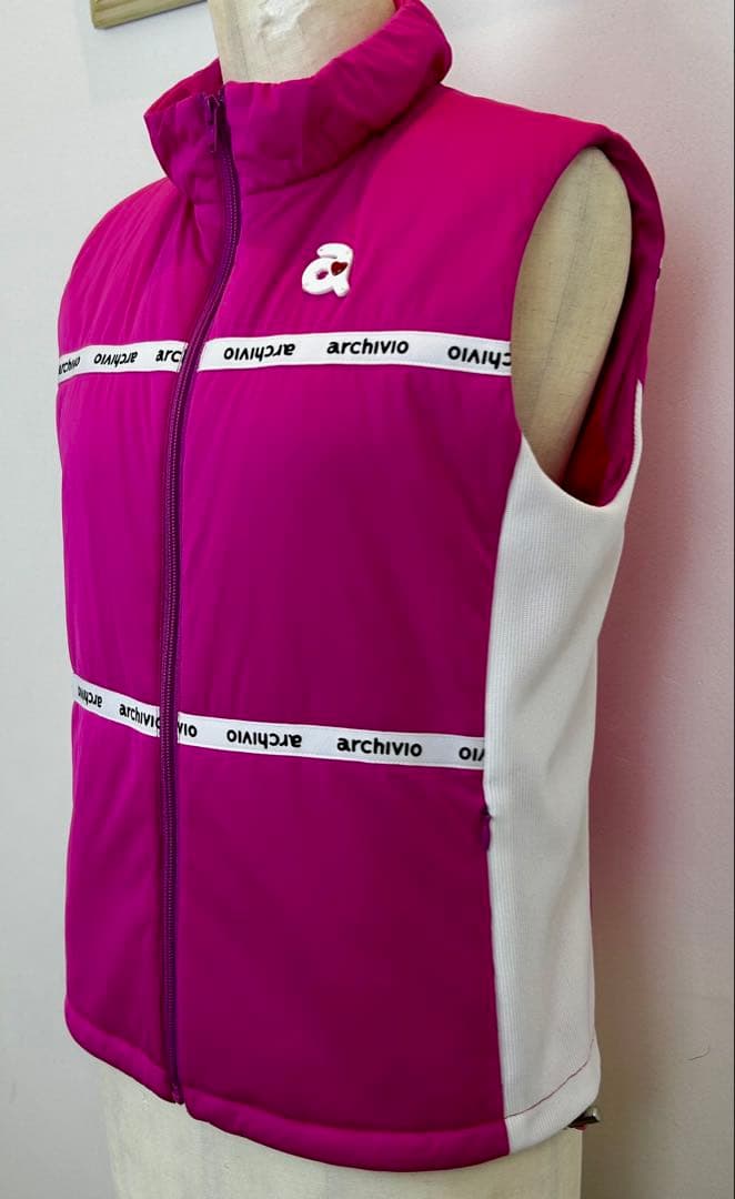 ★【推薦】アルチビオ 中綿ベスト ピンク ４０ Lサイズ ファン必見 USED