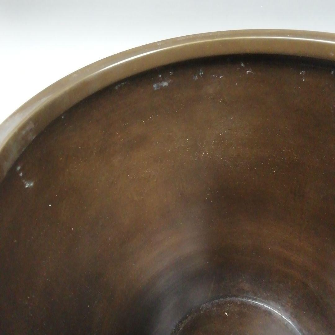 Ｗ１５７　建水　『唐銅　建水』『風炉師　黒瀬宗康 造』　共箱　茶道具