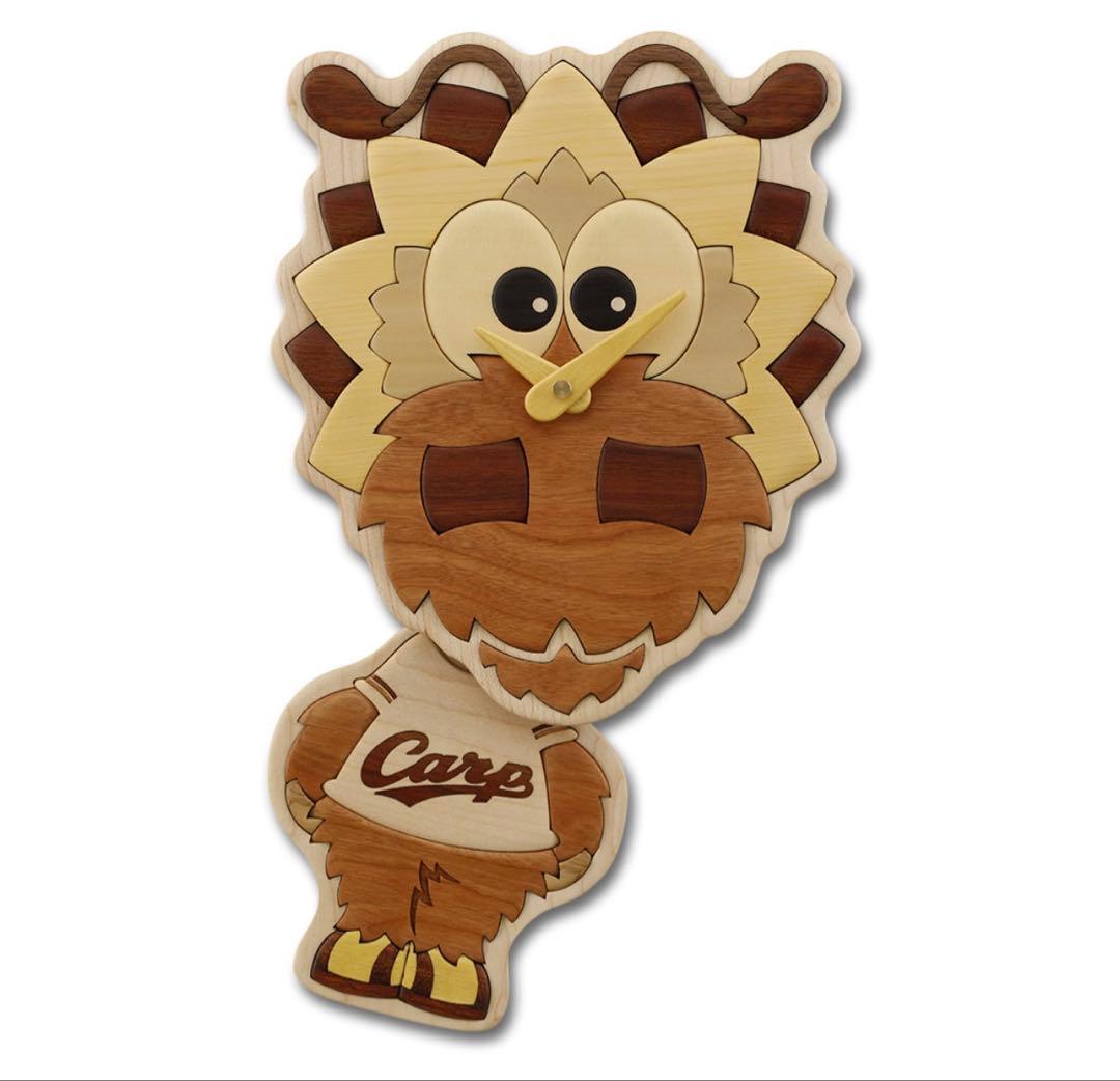 広島東洋カープ　スラィリー寄せ木振り子時計