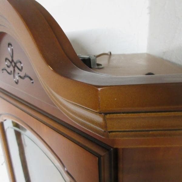 イギリス ビンテージ 家具 コーナーキャビネット 飾り棚 店舗什器 6667c