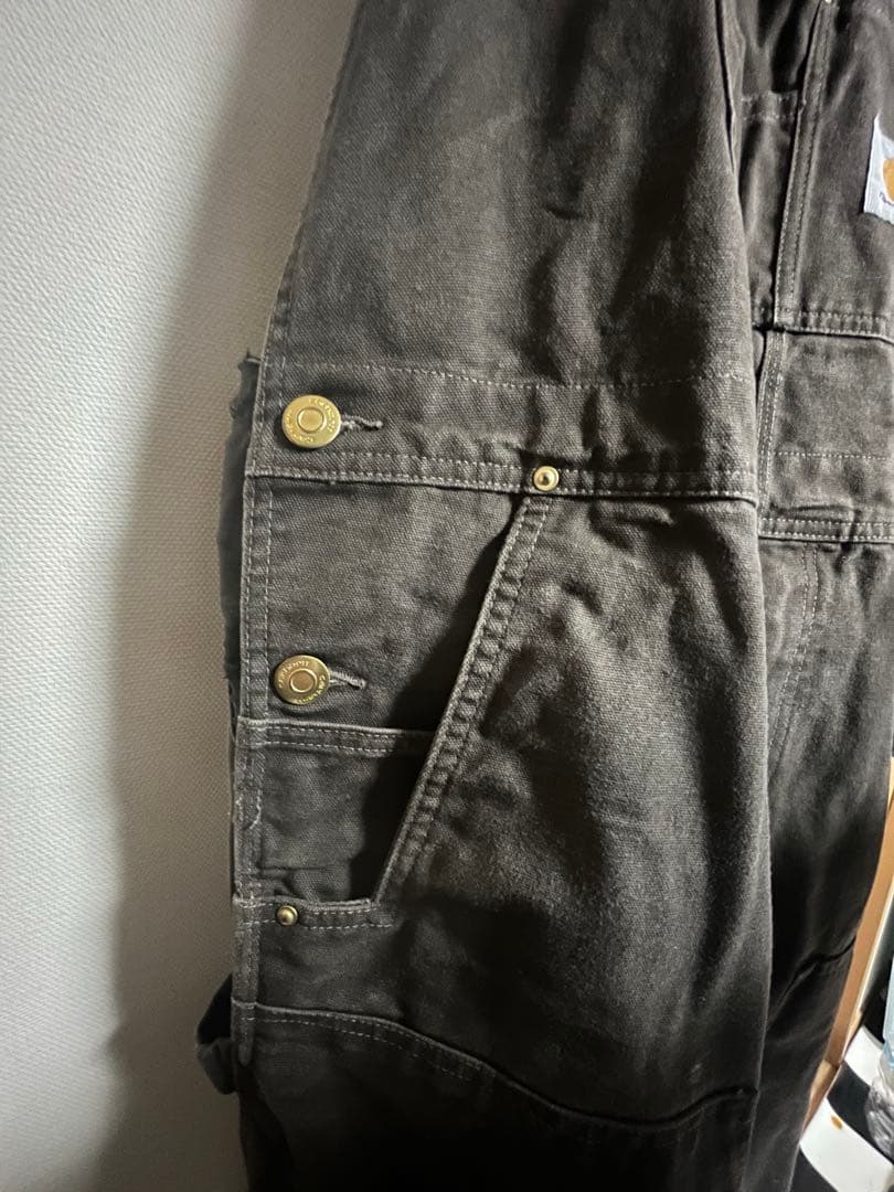 carhartt ダックオーバーオール　38×34 ブラウン WORKWEAR