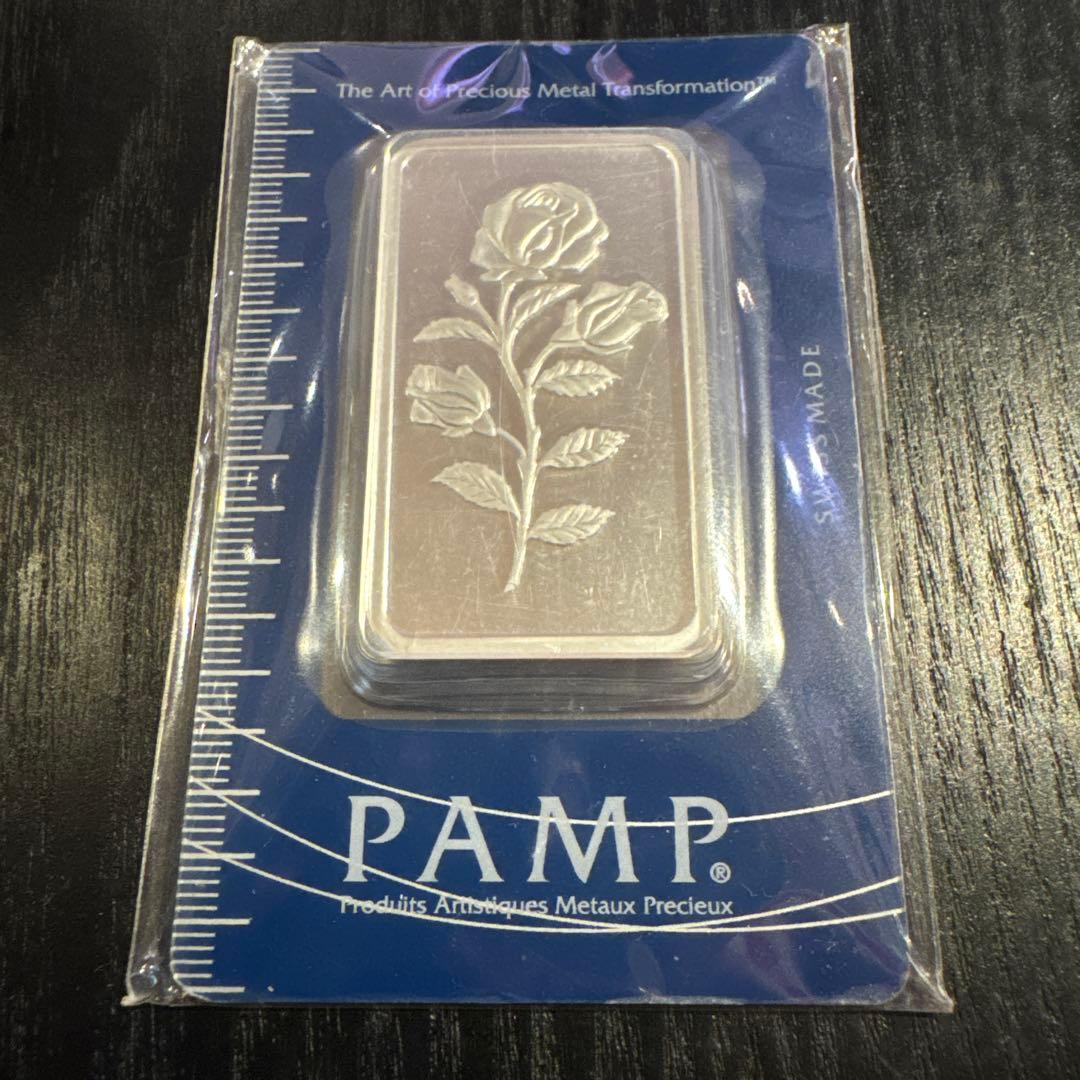 PAMP 50g 純銀 バラデザイン