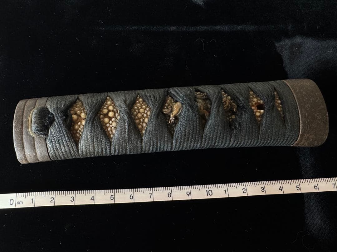 柄前 麒麟図 柄巻 日本刀 刀装具 骨董 古美術 江戸時代 時代物