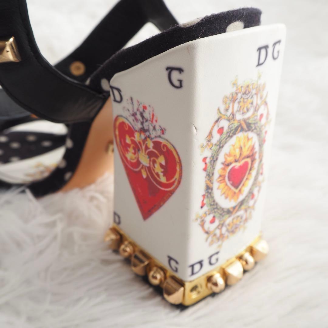 希少✨️ドルチェアンドガッバーナ ミュール サンダル ドット柄 ハート