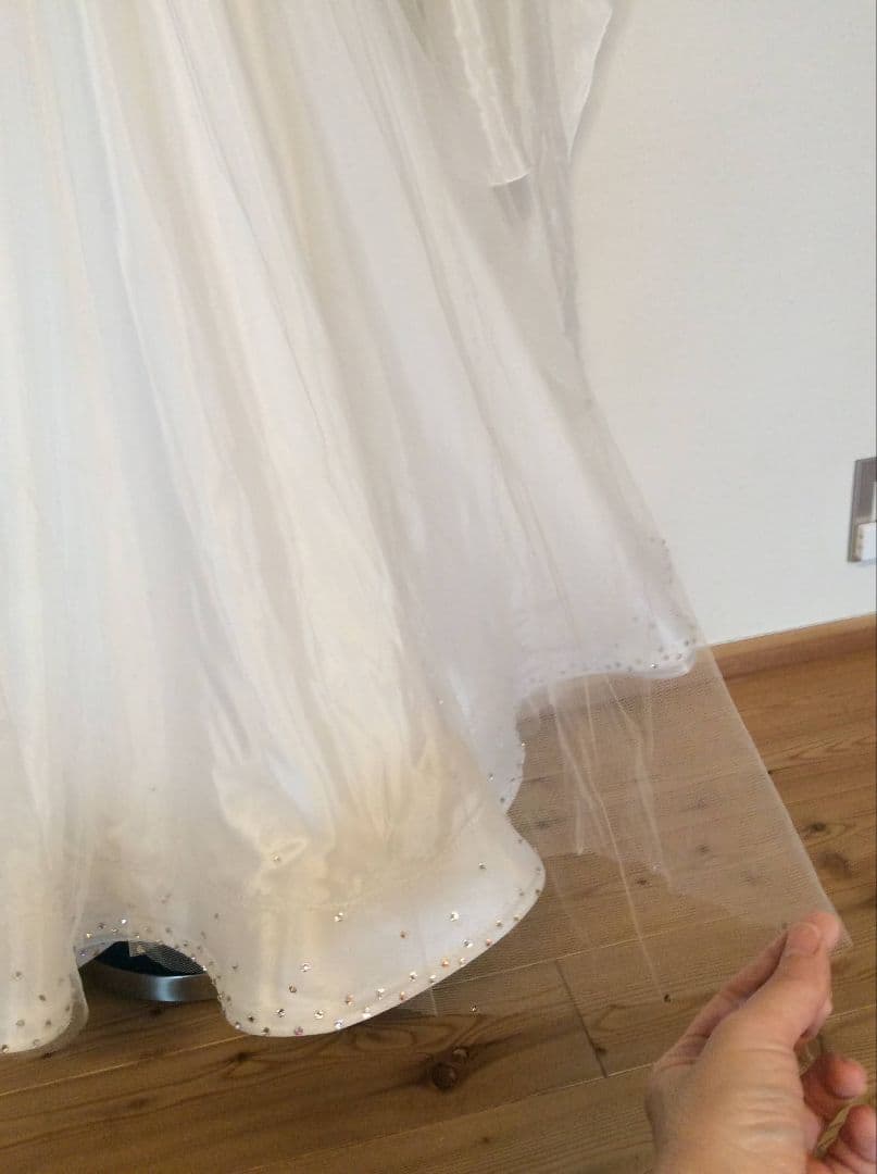 アオイプロデュース製 白 社交ダンス スタンダードドレス 中古 競技 デモ