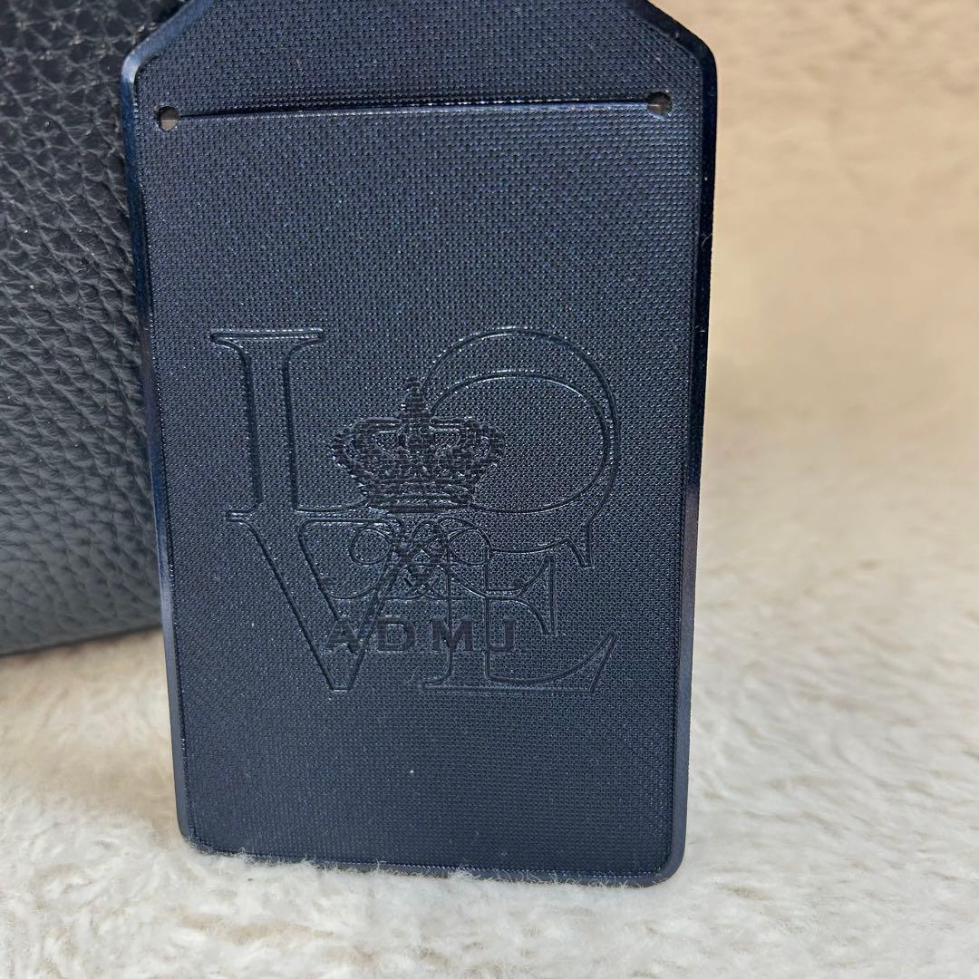 【✨美品✨】A.D.M.J ネイビー　 レザー ミニ ハンドバッグ