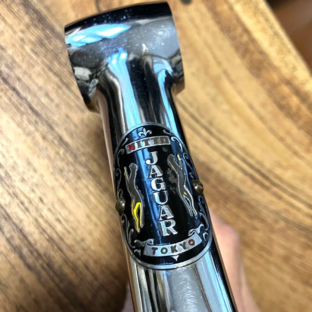 超希少 日東 NITTO Jaguar ステム バッジ付き ジャガー