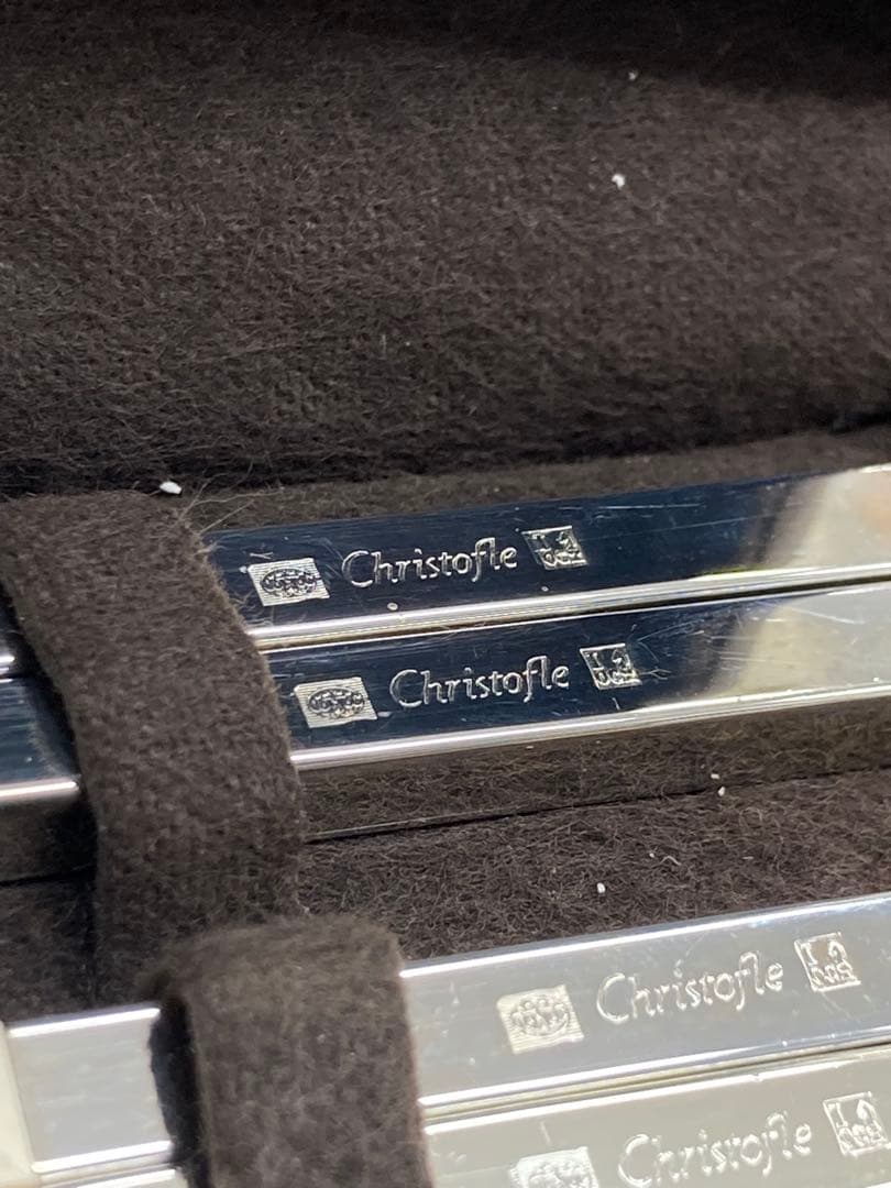 【美品】Christofle クリストフル 高級箸セット 2膳 白ホワイト