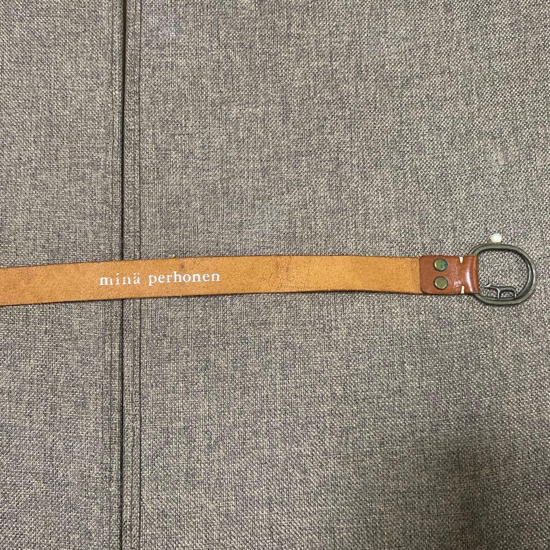 minä perhonen ミナペルホネン　ブラウンレザーベルト