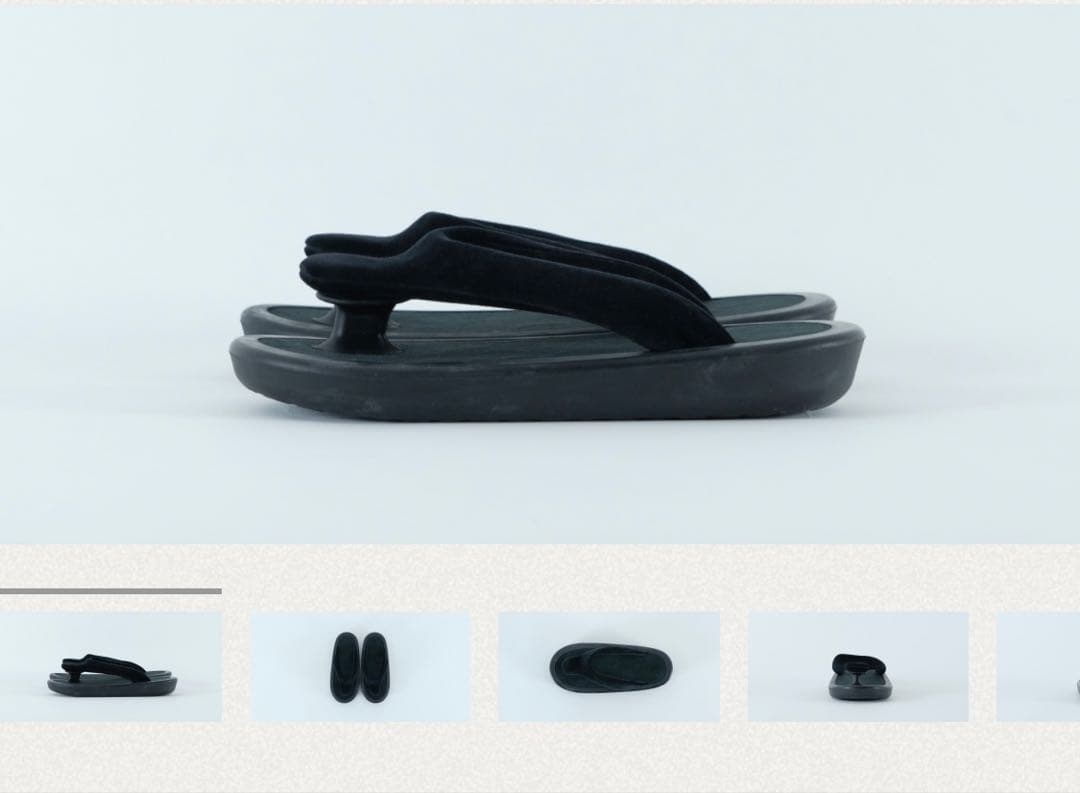 値下げ 美品 JOJO サンダル 別珍 ネイビー