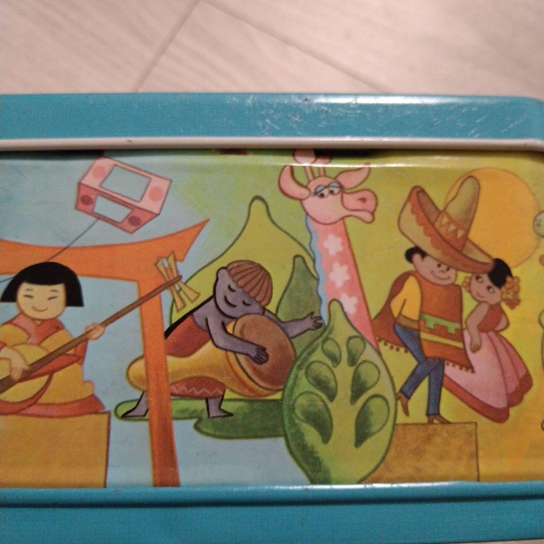 ディズニー　ブリキ　ランチトランク　Aladdin製　昭和　レトロ