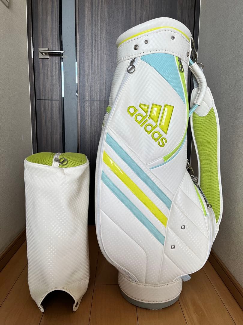 良品adidas アディダス　カート型キャディバッグ レディース　軽量　8.5型