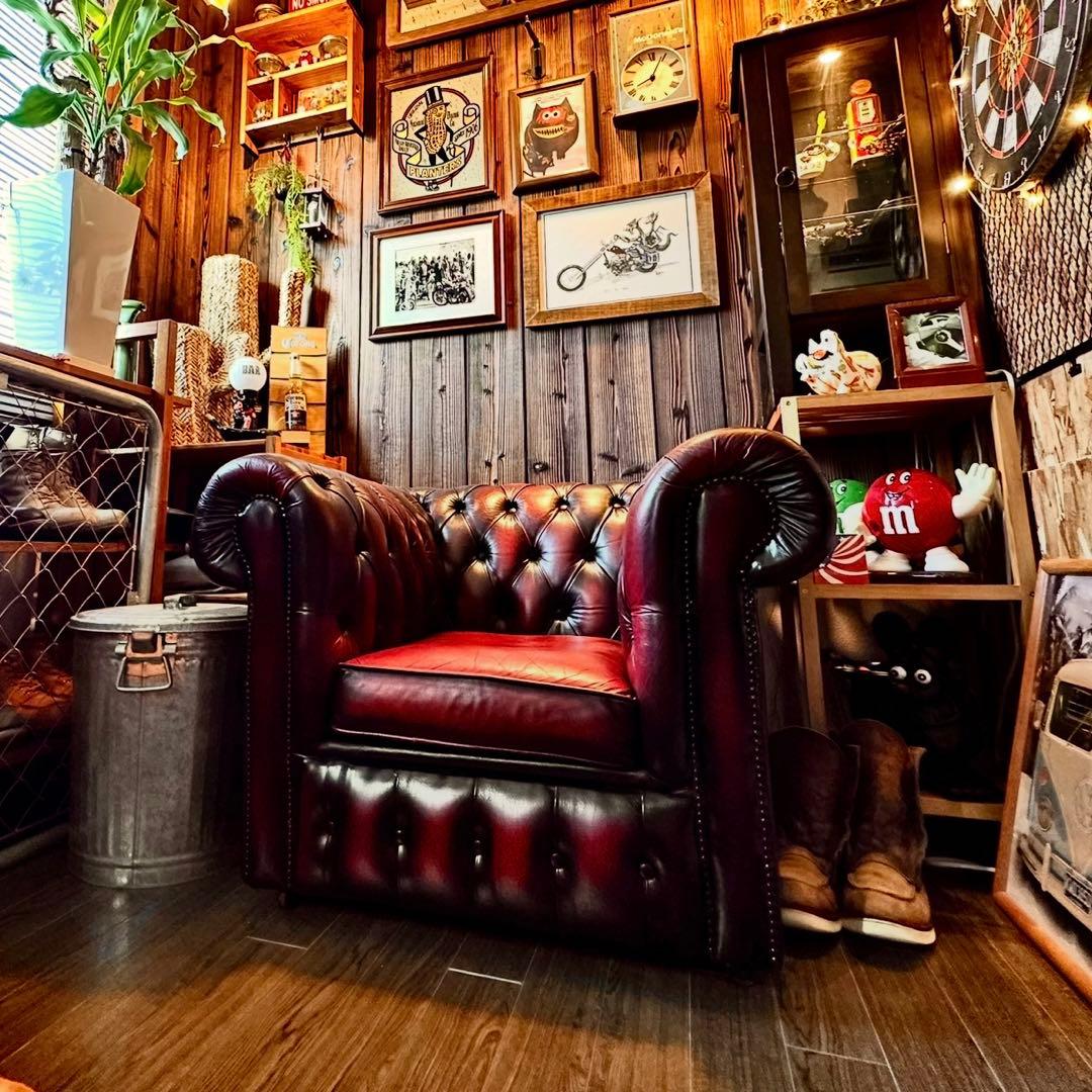 アンティーク・チェスタフィールド 1人掛けソファ