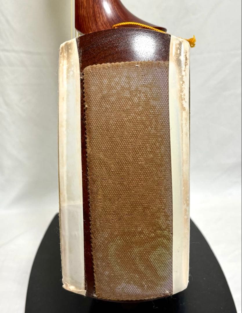 【皮破れ有】三味線セット 太棹 東さわり 三つ折れ バチ/カバー/ハードケース