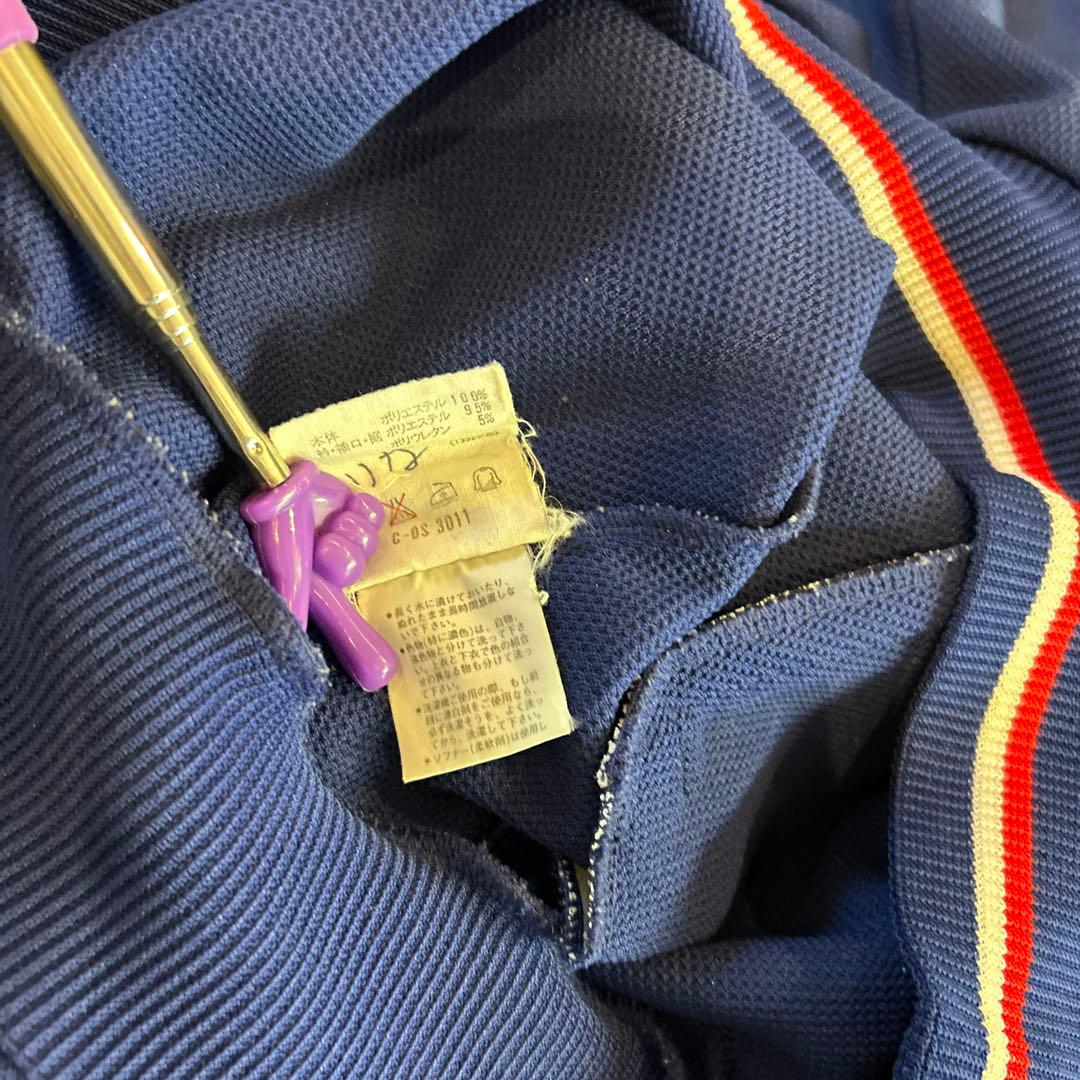 #247 80s adidas デサント　トラックジャケット　Lネイビー