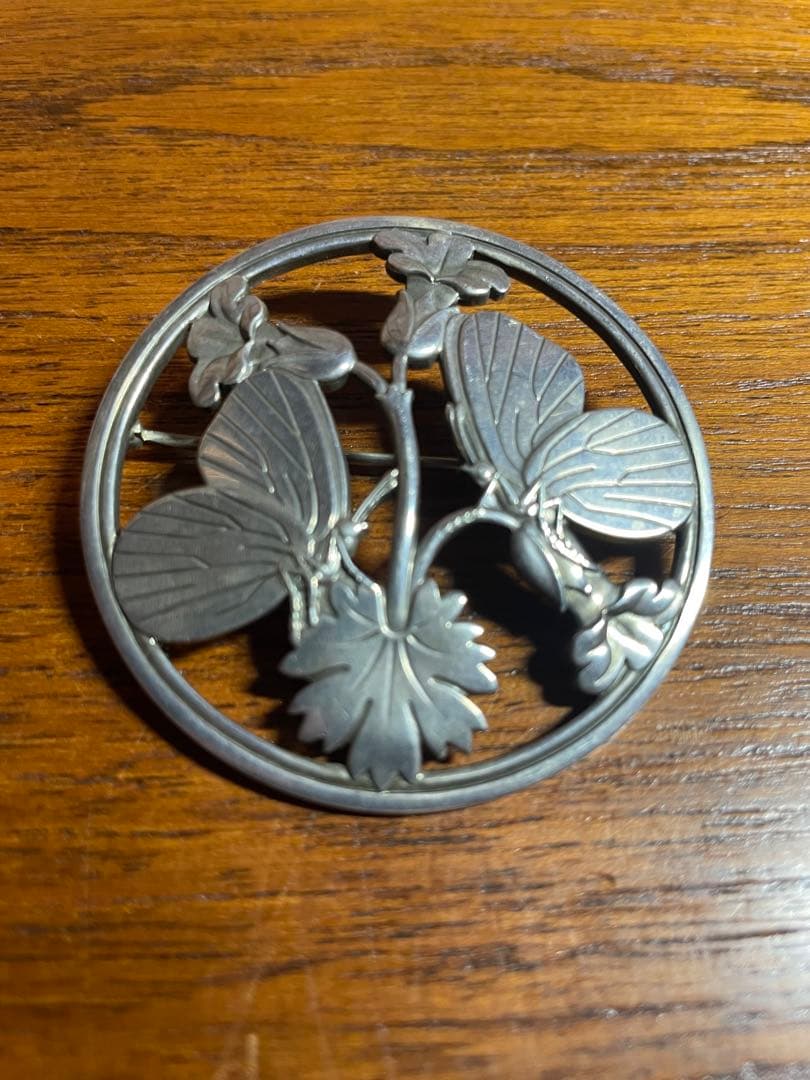  　ジョージジェンセン　ブローチ　SILVER 蝶々