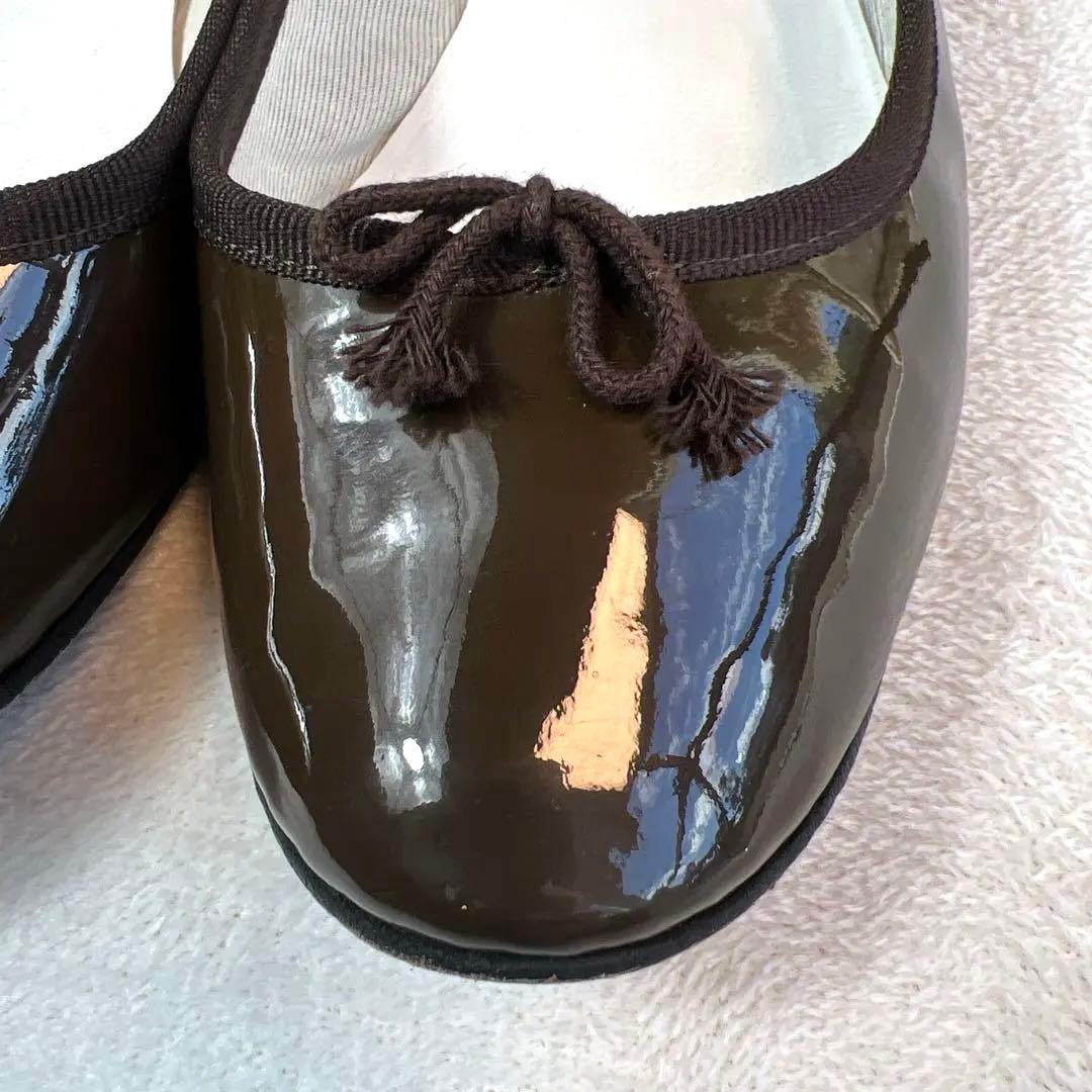 Repetto レペット バレエシューズ エナメル 茶 39