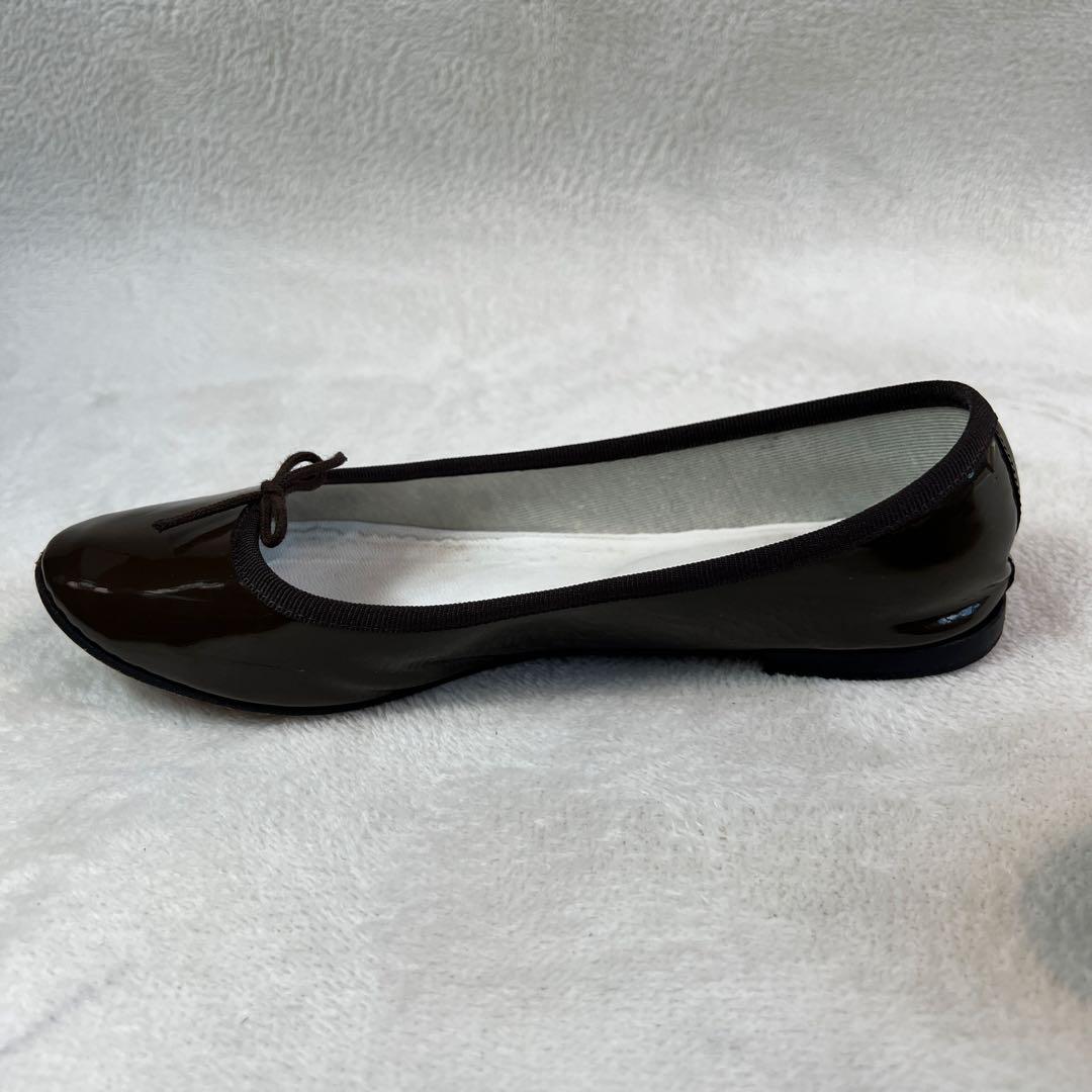 Repetto レペット バレエシューズ エナメル 茶 39