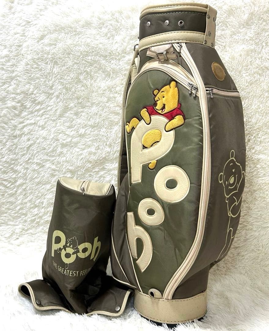 希少✨POOH プーさん ゴルフバッグ　キャディバッグ　ミニポーチ付き