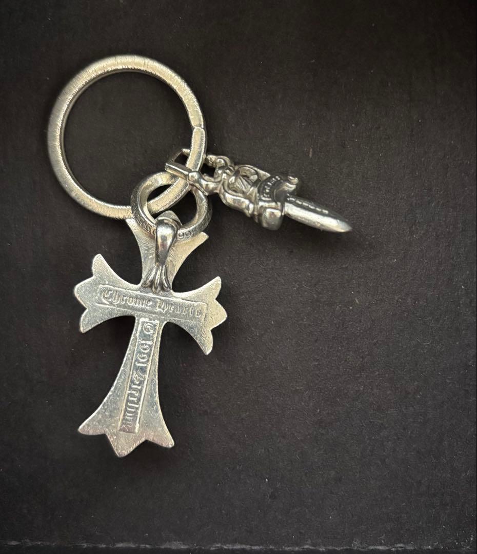 クロムハーツ　スモールCHクロス キーリング with ダガー
