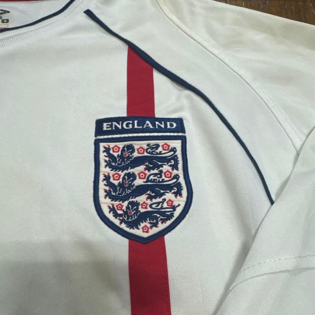 【イングランド代表】2002年W杯レプリカユニフォーム（長袖・ホーム・M）