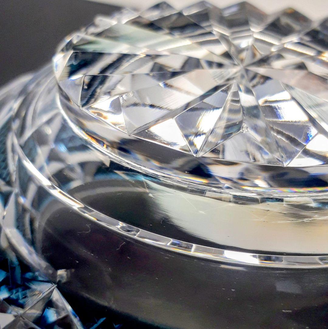 復刻 薩摩切子　藍色 切子 向付鉢　　　　【 希少作品 】