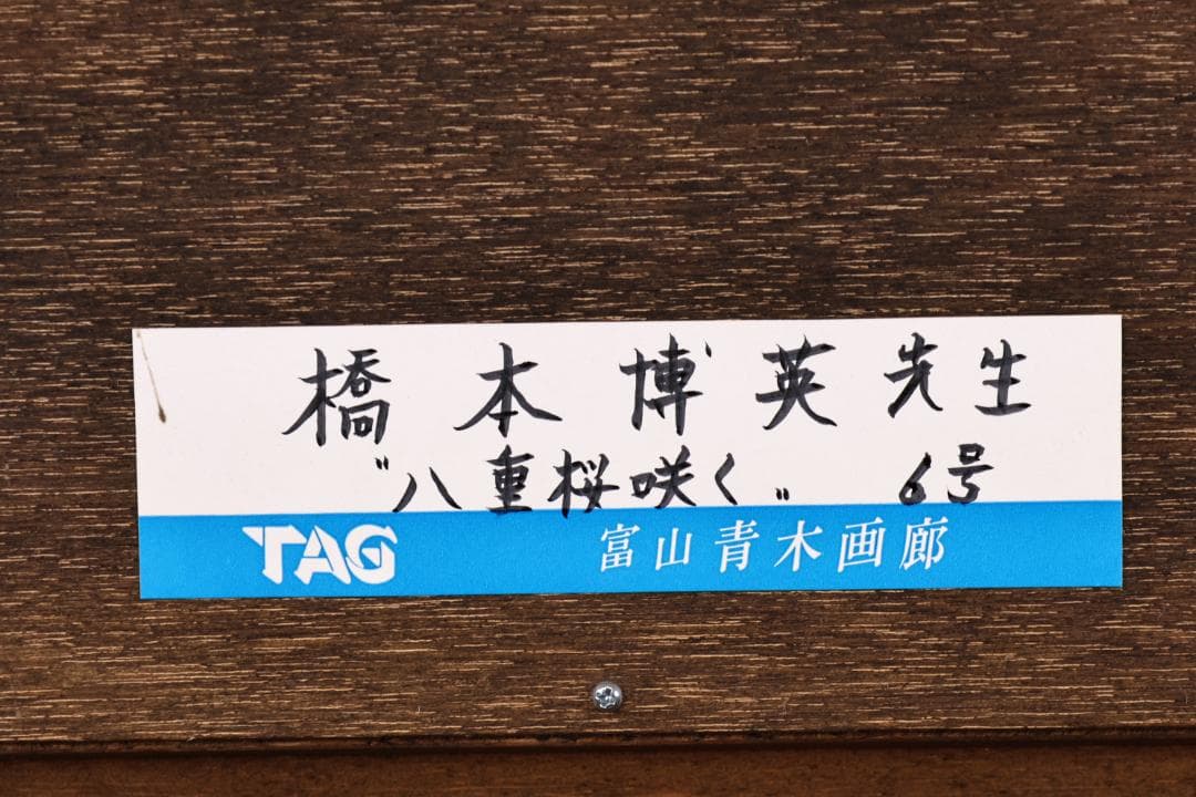 石川直　橋本博英 「 八重桜咲く 」 油彩F6号　青木画廊 BJ235