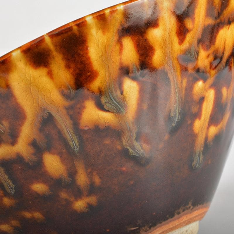 中国　南宋　吉州窯　玳玻天目茶碗　時代箱付　F　R5479