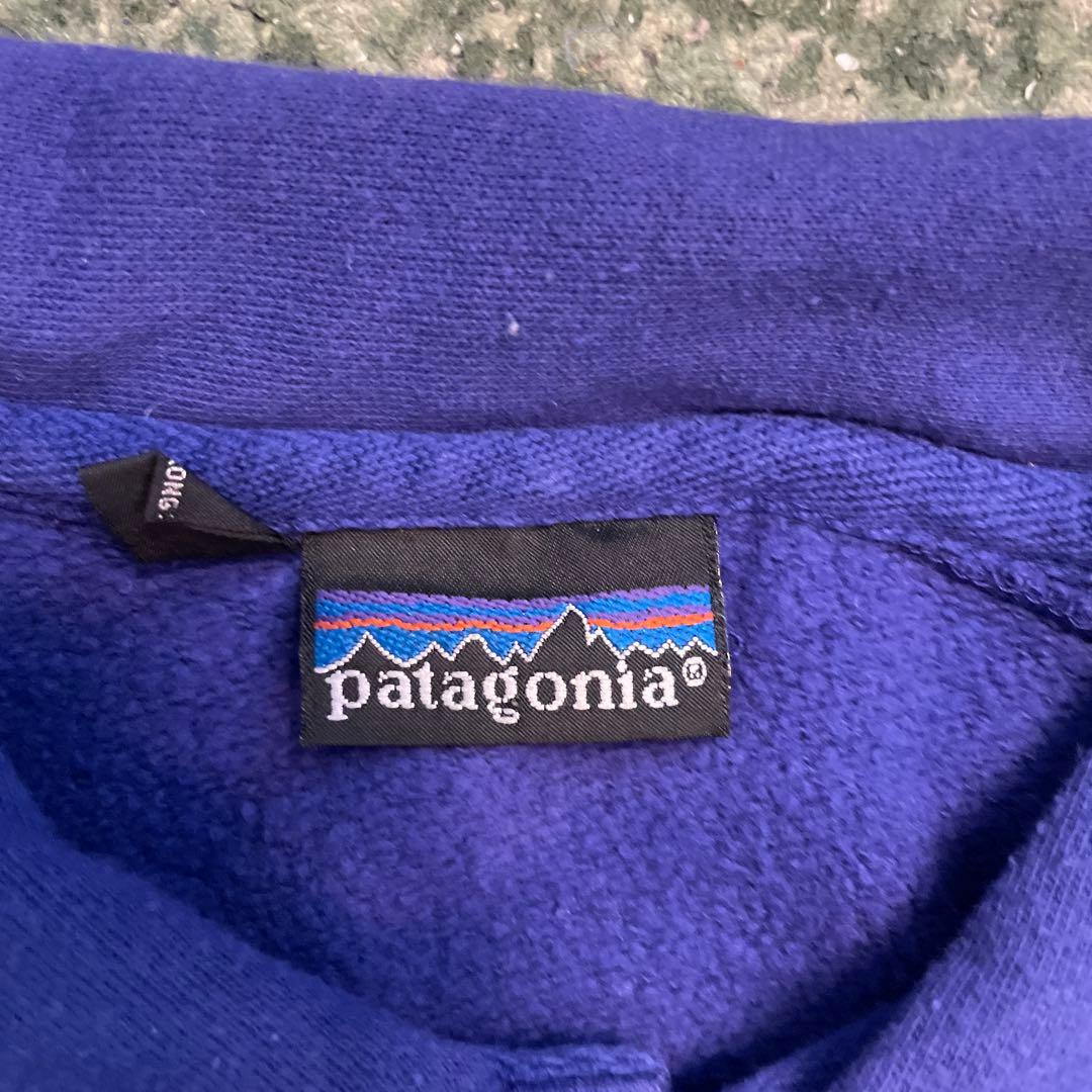 短丈　襟付き　patagonia パープル スウェット M