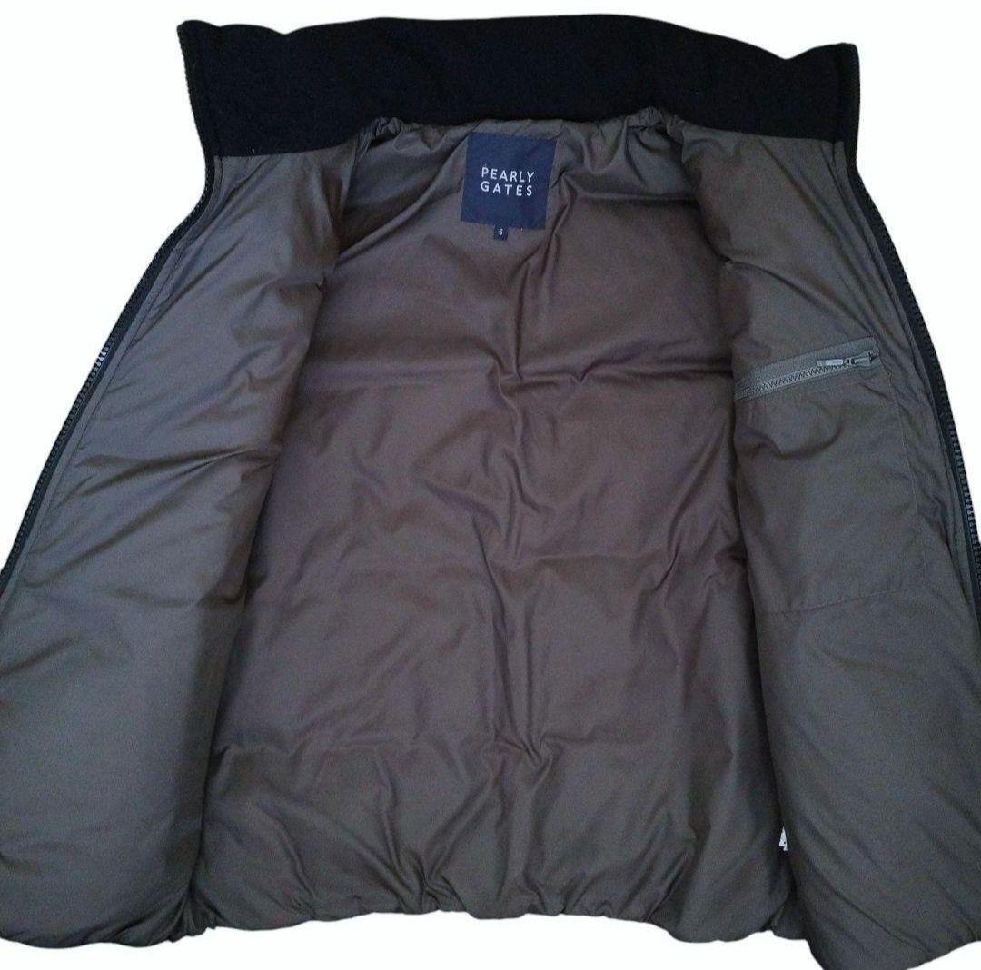 美品 パーリーゲイツ ウールダウンジャケット 黒 L メンズ 5 ゴルフ 冬