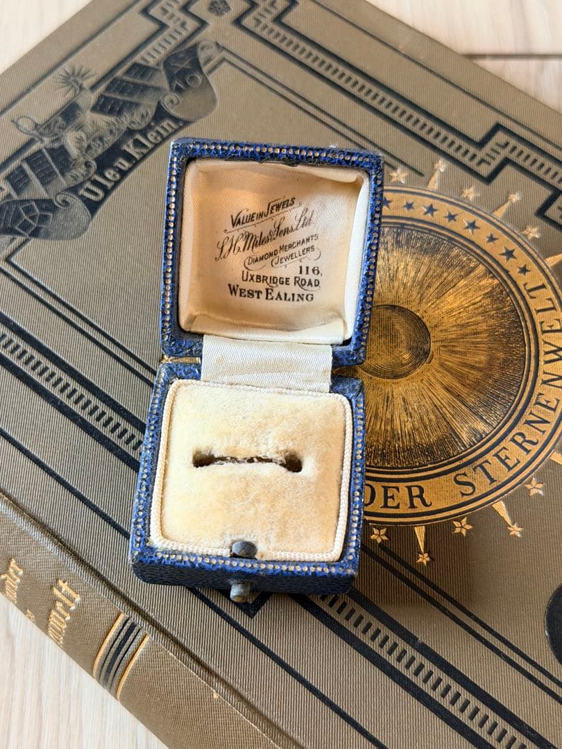 イギリス　ジュエリーボックス　アクセサリーケース　アンティーク リングケース