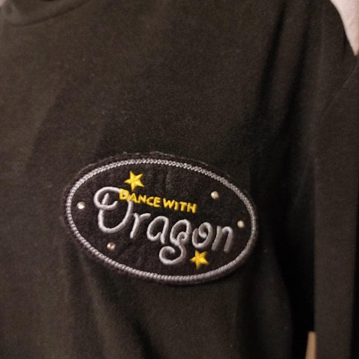 ダンスウィズドラゴン★2 M 黒 長袖 タートルネック カットソー シャツ 冬