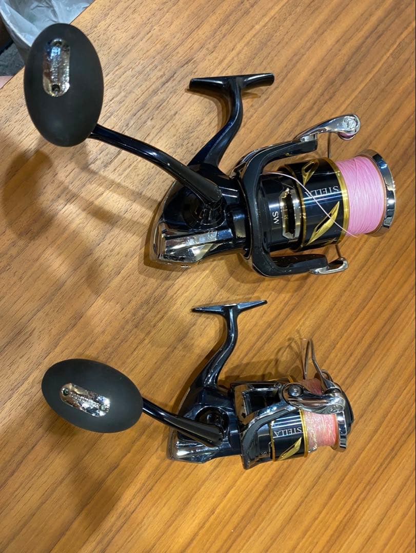 フィッシングリール SW ブラック ピンク糸 やきとり