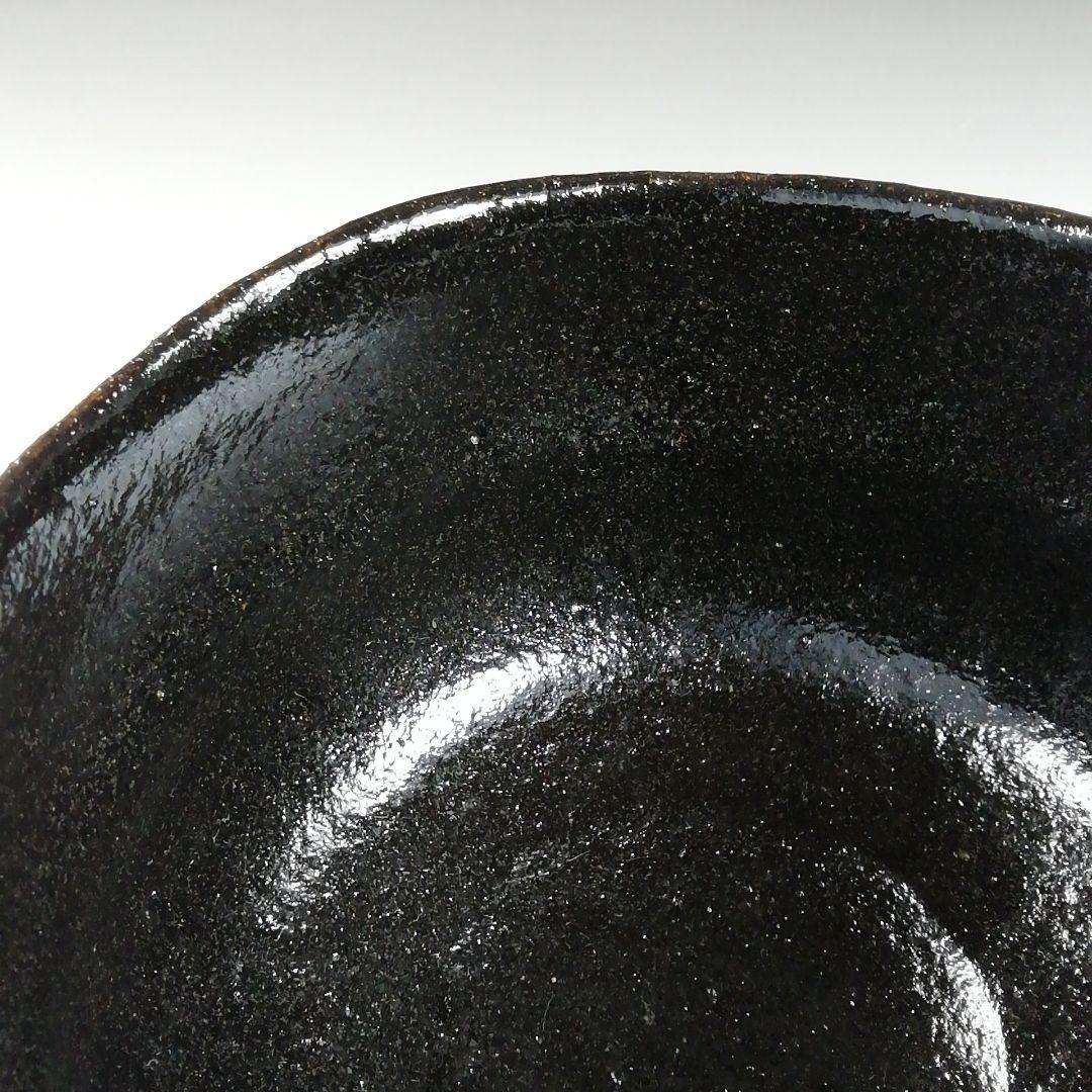 Ｔ８７４　茶碗　『水車』『黒楽茶碗』『楽入 造』　共箱　抹茶碗　茶道具