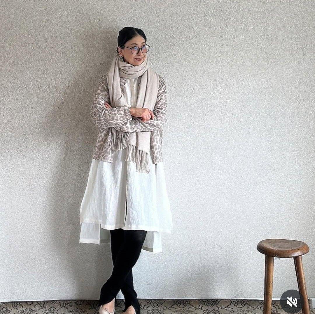 La chic baton ロングシャツ オフホワイト ラシックバトン