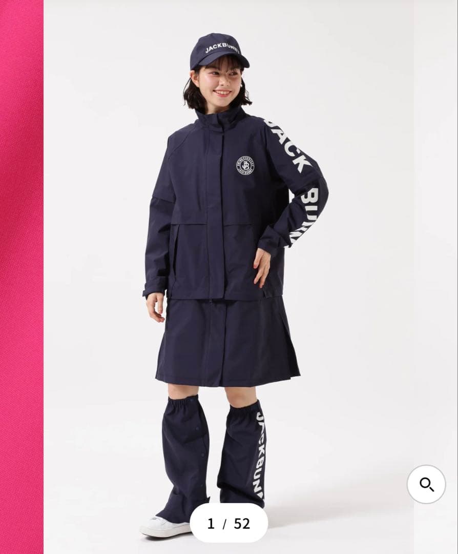 JACK BUNNY ネイビー レインワンピース