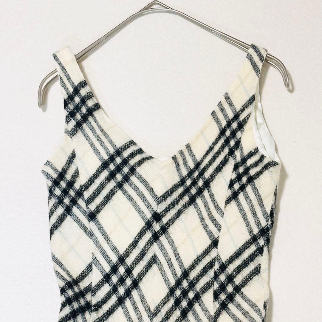 バーバリーブルーレーベル ノバチェック ノースリーブ ワンピース 36
