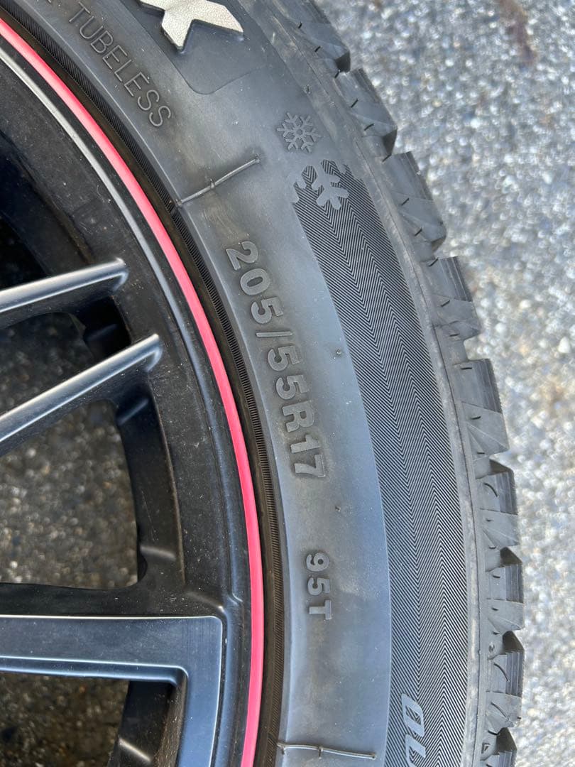スタッドレスタイヤ 205/55R17 ホイールセット※ガン太