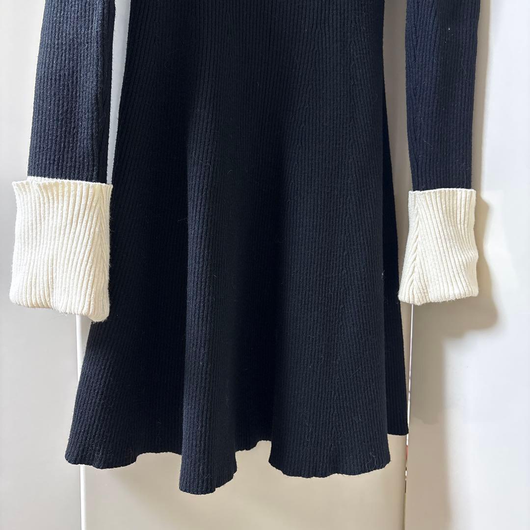 Darich リボンファーフレアニットミニワンピース　ダーリッチ　ワンピース