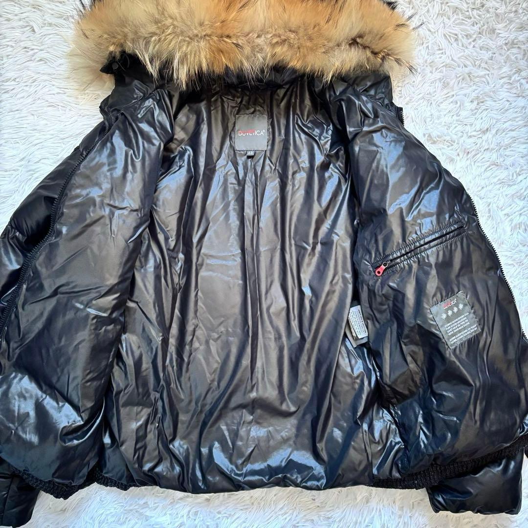 美品　DUVETICA Vega ダウンジャケット/48/黒 /ラクーンファー